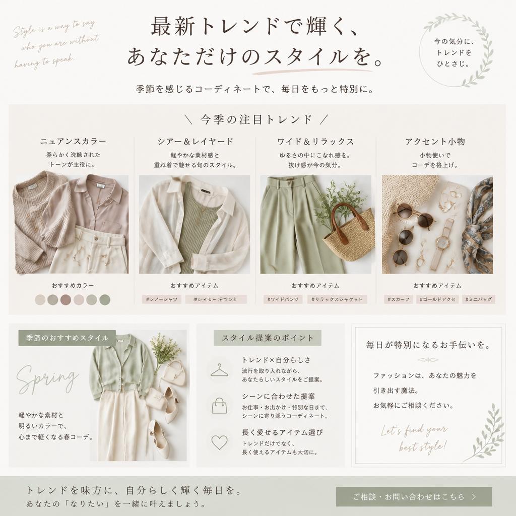 トレンドを取り入れたヘアスタイル提案