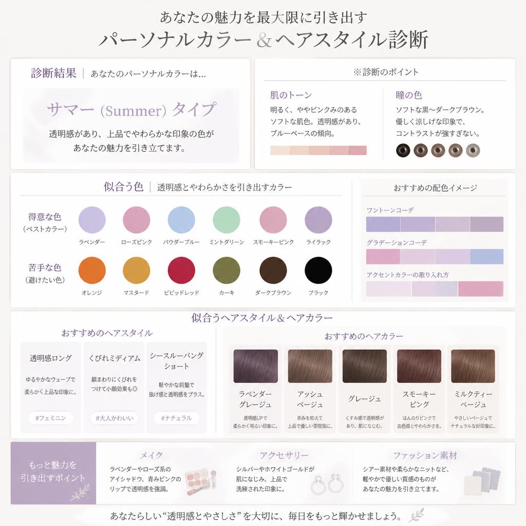 パーソナルカラー診断で似合う色を見つける