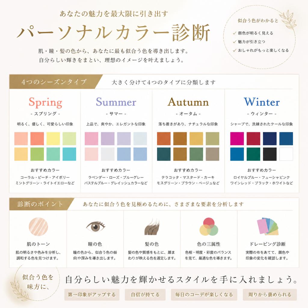 新しい自分を見つけるパーソナルカラー診断